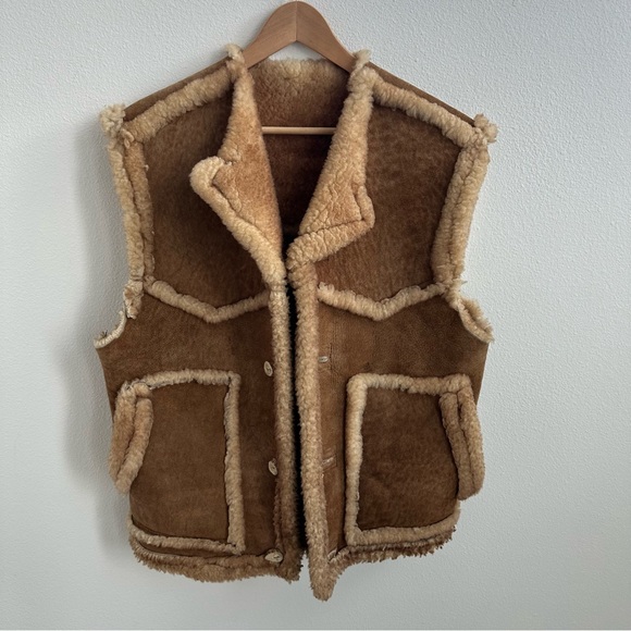 Other - Sheepskin Trader leather shearling outdoorsman vest